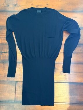 Classic Black Knit Sweater Dress - Women